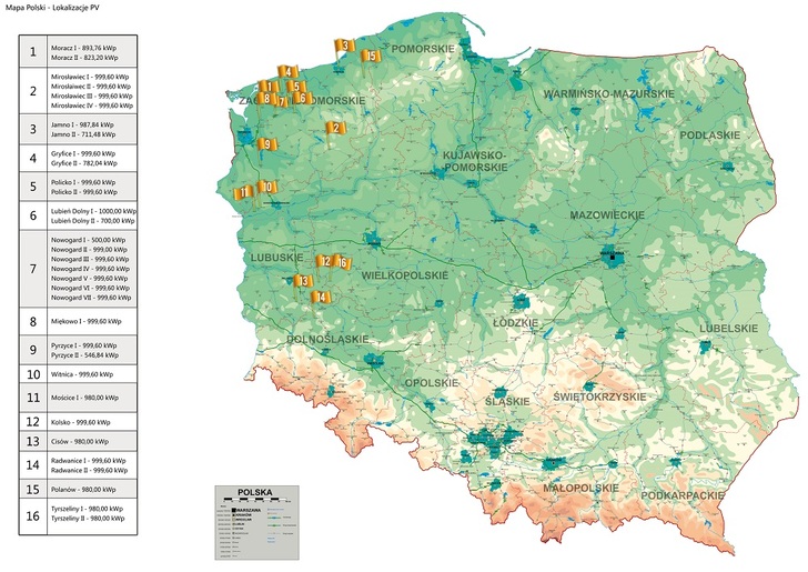 Solar New Energy Holding, with its subsidiaries in western Poland, has laid the ground for 33 solar parks. 17 of these projects were awarded at the first solar auction of the Polish Energy Agency.
