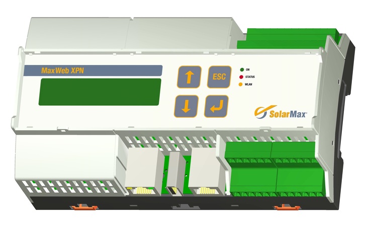 Power is visualised, and both own consumption and electricity saved are graphically represented. - © Solarmax
