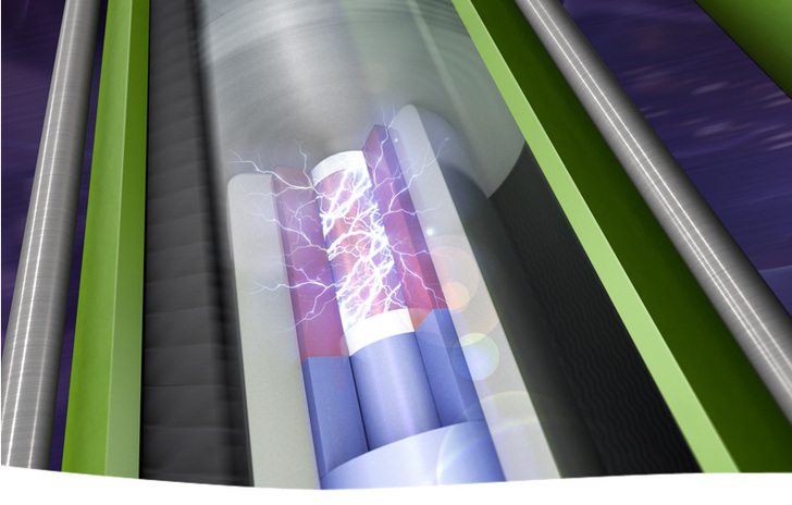 The heart of the system is a mechanical flywheel which transform the electrical energy in rotations – and vice versa. 