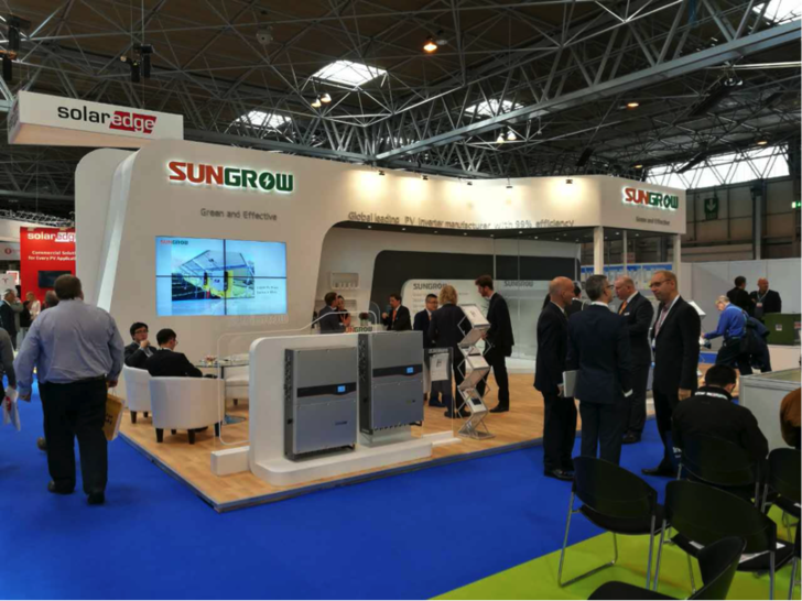 Sungrow presented its central inverter SG2000-MV as well as new string inverters SG36KTL-M and SG60KTL units at SEUK & Clean Energy Live 2016 last week in Birmingham/UK.