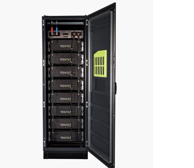 Three different racks are available as housing for up to 5, 8 or 10 battery modules.