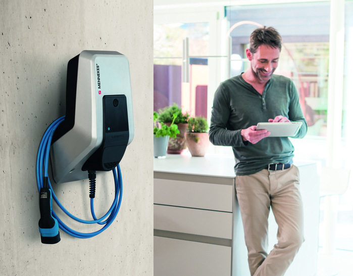 AMTRON wall boxes used with the Mennekes “Charge” app.