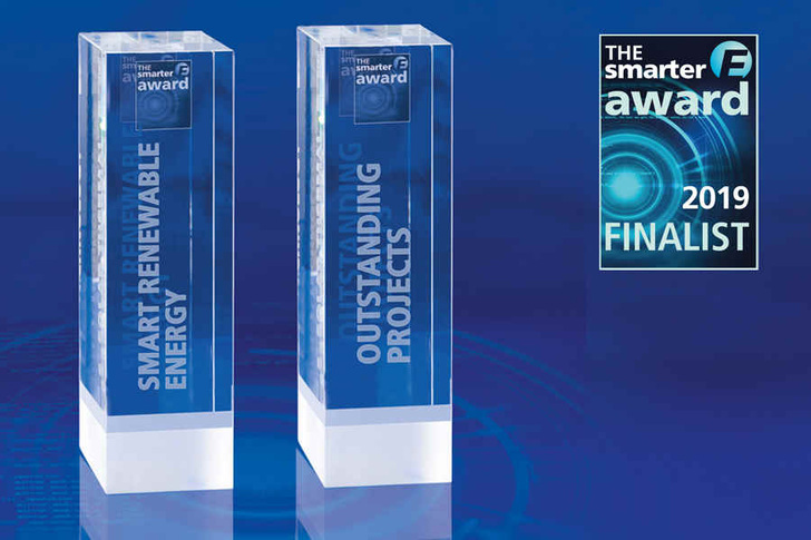On May 15 the winners of The smarter E AWARD 2019 will be announced in Munich. Projects completed in the areas of solar, storage, energy management and clean transportation take center stage in the Outstanding Projects category. The Smart Renewable Energy category shines the spotlight on the grid infrastructure of the future, digitalization technologies, the coupling of the electricity, heating and mobility sectors, and business models for electricity trading and marketing. 