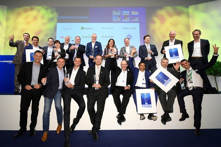 The winners of The smarter E Award have been choosen wednesday evening at the trade fair in Munich. - © Solar Promotion

