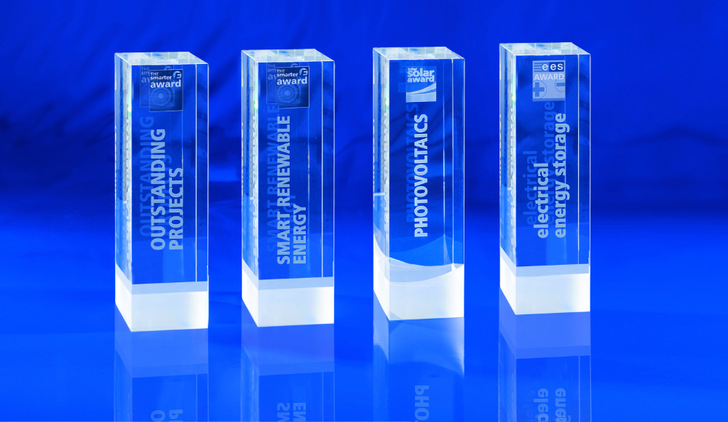 The application deadline for the four trophies of The smarter E, Intersolar and ees Award 2019 is open until end of February.