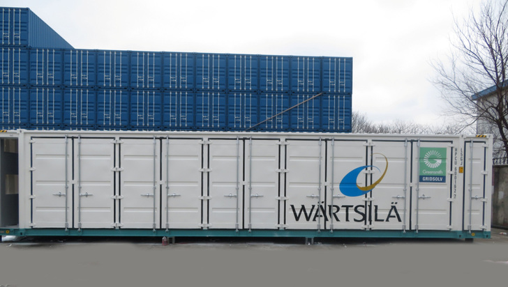 Wärtsilä’s solution GridSolv for optimised storage technology.