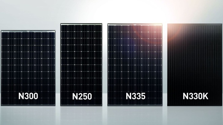 The entire range of the Panasonic HIT Series. - © Panasonic Solar
