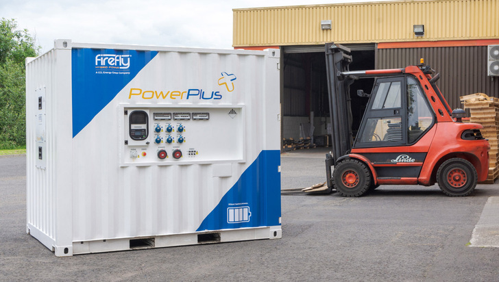 With its relatively compact dimensions, the HPG can be easily transported by forklift. - © Firefly Hybrid Power
