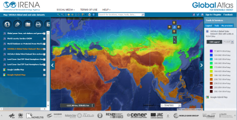 Vaisala and IRENA enable free global resource data downloads via the IRENA global atlas.