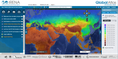 Vaisala and IRENA enable free global resource data downloads via the IRENA global atlas. - © IRENA
