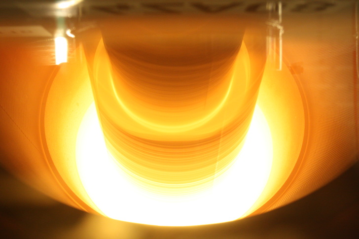 Boiling of silicon for solar wafer production at the Solarworld factory in Thuringia.