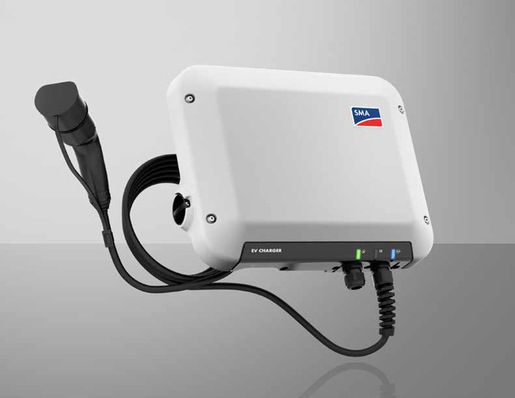The permanently connected type 2 charging cable makes the EV Charger compatible with all common EVs.