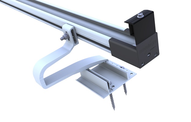 To protect the cables from UV radiation or rodents, the C-N rail can optionally be mounted with a click-in cover.