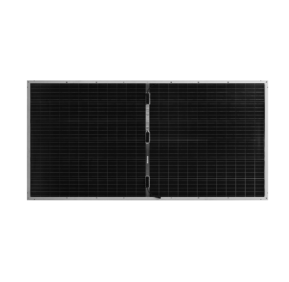 The back side of the bifacial Swan modules also generate power.
