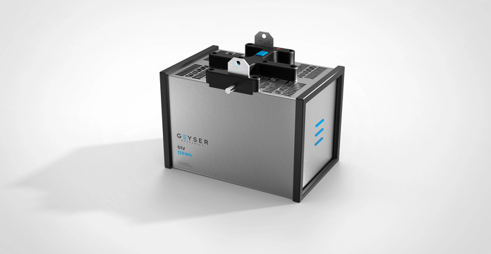 Geyser Batteries produces energy storage used for heavy-duty applications in the power grid, industrial machinery and electric transportation industries.