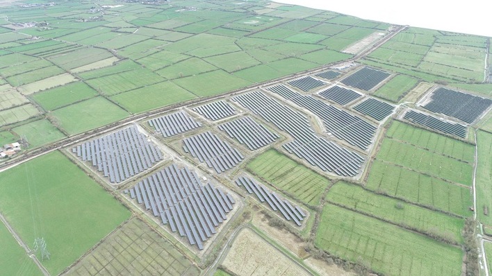 Subsidy-free solar farm Llanwern, located in Newport, Wales.