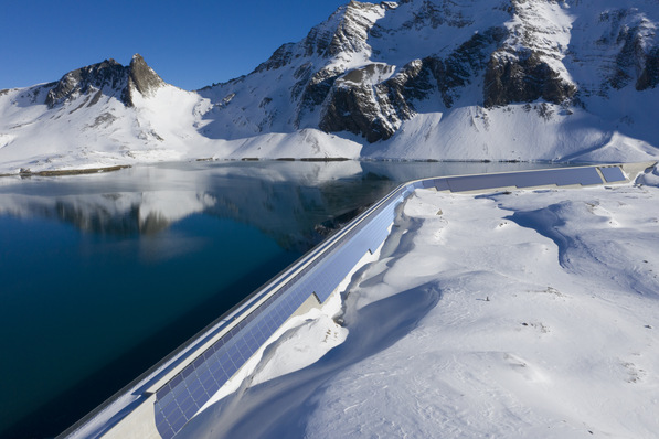 Swiss regulations require that green power plants be built on existing infrastructure such as a hydroelectric power plant.
