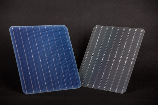 Solar cells of Longi. The Chinese manufacturer annnouned a new efficiency solar cell recorcd.