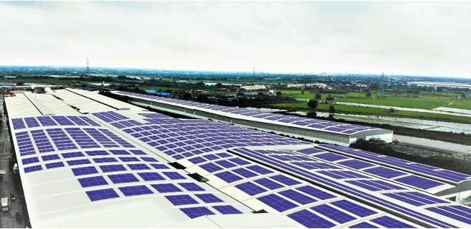 A rendering of the solar power system as it will look once it is completed.