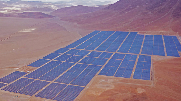 Chile sees a solar boom, especially of large-scale solar parks.