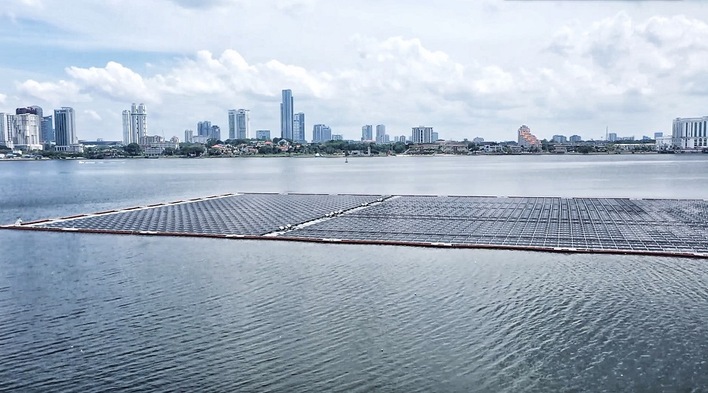 An offshore floating PV 5 MW plant in Singapore.