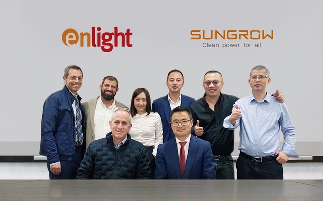 The 430 MWh Energy Storage Contract Signing between Enlight and Sungrow.
