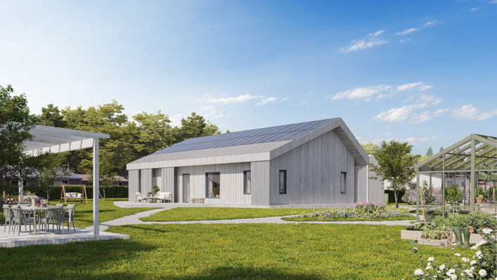 The awarded Swedish Villa Zero has a Smart Solar Roof of GruppSol.