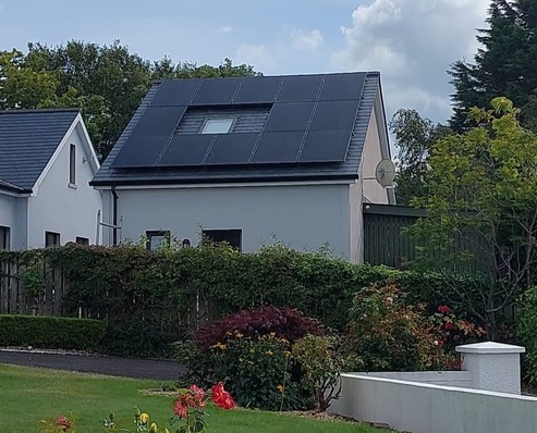 Residential PV installation in Ireland.
