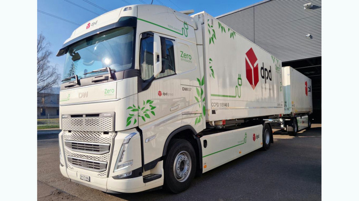 DPD uses these electric trucks to transport parcels between the individual depots within Switzerland.