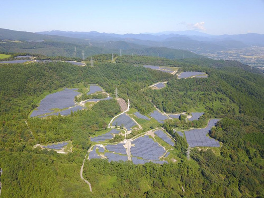 The solar park covers an area of approximately 186 acres, most of which is unused farmland.