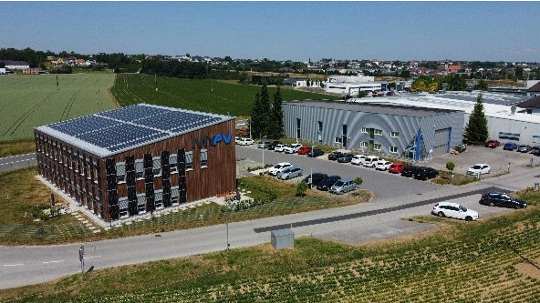 Directly next to its own headquarters (left), My-PV has also moved into an existing building on the neighbouring property.