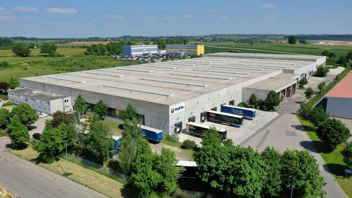 The new storage plant is being built at Varta's headquarters in Ellwangen.