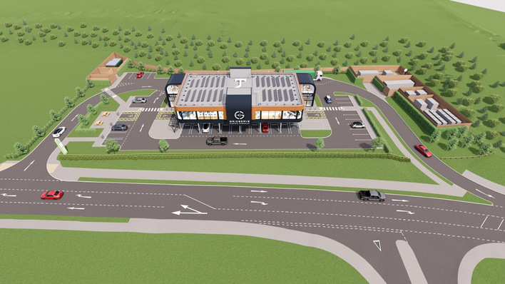 This is how the new Electric Forecourt will look like when it opens in 2024.