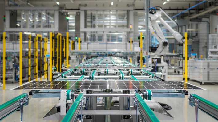 Heckert Solar's module production in Thuringia is already up and running. However, it is to be expanded to 2.8 gigawatts per year.