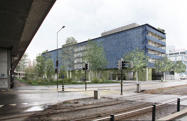 The construction of the solar power facade at Aargauerstrasse 182 in Zurich is currently still subject to planning permission.