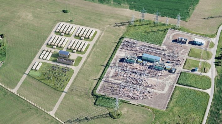 This is what the battery buffer storage system for stabilizing the power grid in Arukulä, Estonia, will look like.