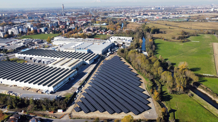 The solar park next to the Novales plant in Pieve is already completed.