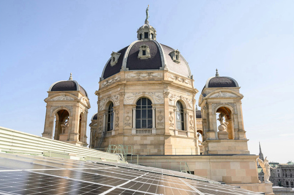  History meets modernity: the new solar installation on the roof of the Natural History Museum in Vienna.