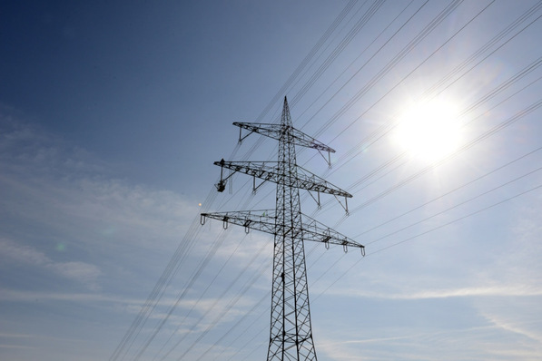  Power pole in the extra-high voltage grid.