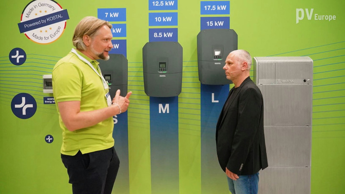 Lars Brinkmeyer (left) is Head of International Sales at Kostal Solar Electric.