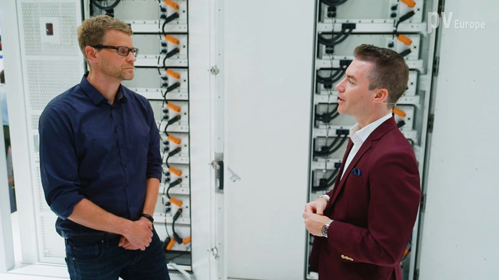 Maximilian Muennicke (right) is sales expert for photovoltaics and EPC at Huawei Fusionsolar.