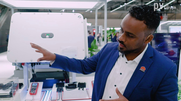 Guluma Megersa of Huawei explains new C&I solutions to us.