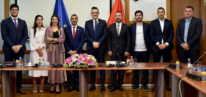 Signing ceremony for the EBRD loan to Montenegro.