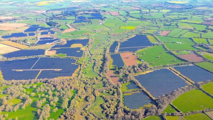 The planned Gaskinstown solar PV plant in Ireland.