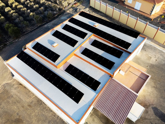 41,4 kW solar rooftop installation at an organic Finca in Fuerteventura.