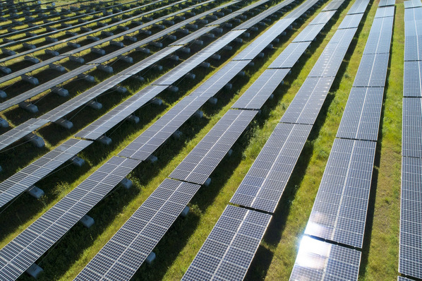 Urbasolar solar power plant in the former quarry of Nizas and Lézignan-la-Cèbe/France.