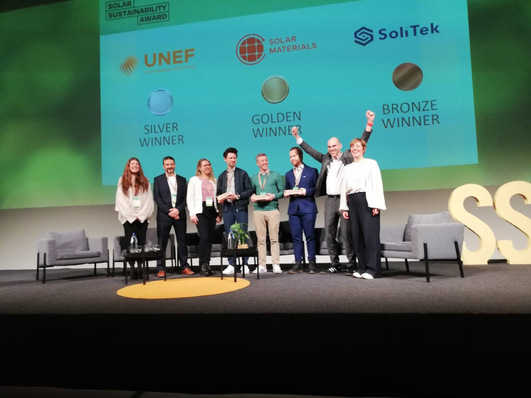 European Sustainability Award 2024 finalists and jury panel at Sustainable Solar Europe 2024, that took place December 12 in Brussels.