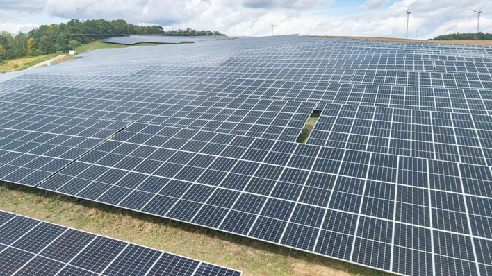RWE's new solar park in Saxony – a stable grid even at high PV penetration.