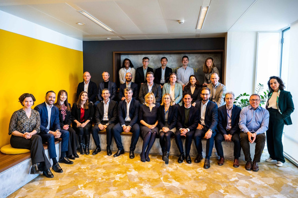 Representatives from SolarPower Europe, solar manufacturers, the European Commission, and the European Investment Bank, pictured at the launch of the International Solar Manufacturing Initiative.