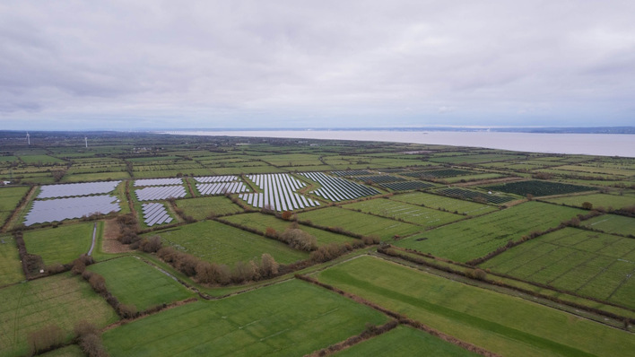 The Llanwern 75 MW solar park from NextPower UK, the UK's largest operating solar asset.